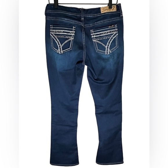 7 for all Mankind Rocker Slim Dark Wash Jeans, Size 10 - Picture 3 of 7